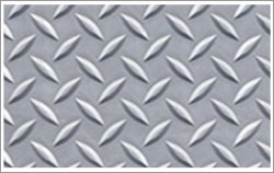Diamond steel plate with standard surface