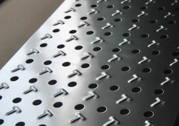 Perforated Plate Round Hole Staggered, Serrated and Non Slip Raised